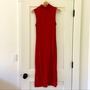 A New Day Brick Red ribbed sleeveless dress
